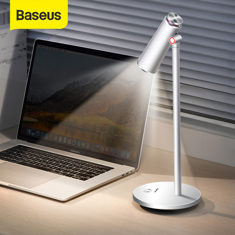 Lámpara de mesa Baseus i-wok, lámpara LED de escritorio de noche, protección ocular, luz de lectura de estudio, recargable por USB, lámpara de mesa de trabajo de oficina ► Foto 1/6