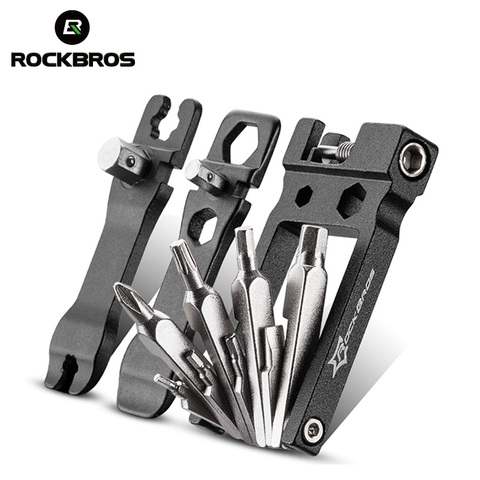 ROCKBROS bicicleta de montaña Juegos de herramientas para bicicleta kit de herramientas de reparación de bicicletas llave hexagonal para radios bicicleta de montaña destornillador Herramienta 16 en 1 ► Foto 1/6