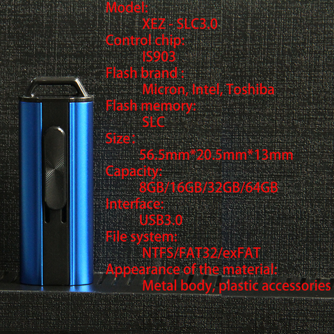USB flash drive empujar y tirar USB3.0 conducir IS903scheme pen drive ofSLC8GB 16 GB 32 GB 64 GB estable de alta velocidad memoriaast SONIZOON ► Foto 1/6
