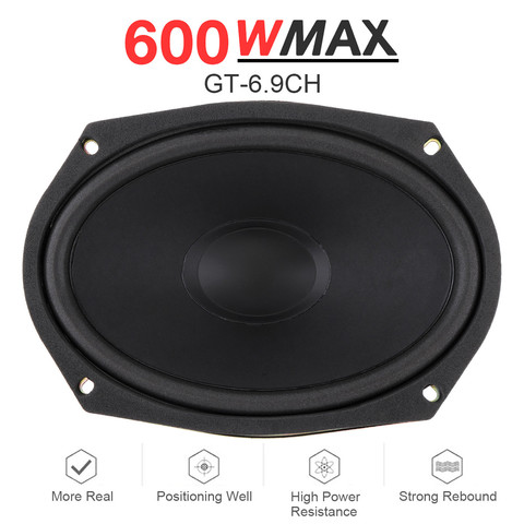 1 Uds 6x9 pulgadas 600W coche altavoz Coaxial altavoz puerta del vehículo Audio de coche de música estéreo Frecuencia de rango completo Hifi para coche altavoz ► Foto 1/6