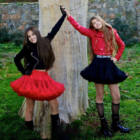 Falda de tul esponjosa para chicas adolescentes, falda de capa sólida, disfraces de escenario para niños, Ropa de baile de graduación, faldas de tutú de tul para 15-16 años ► Foto 1/6