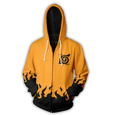 Sudadera con capucha de Naruto para hombre, ropa de Cosplay con cremallera, Uzumaki, Akatsuki, Haruno, Sakura, Tops con cremallera ► Foto 1/6