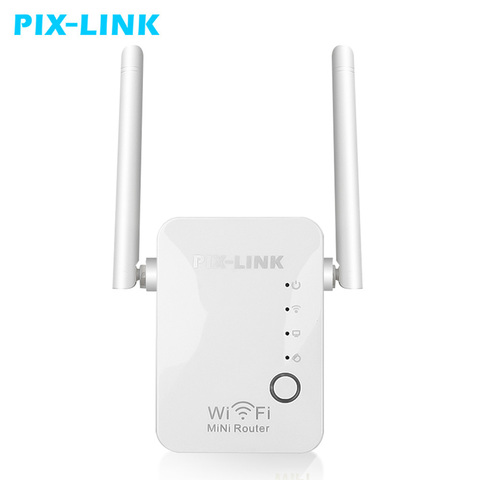 PIXLINK inalámbrico Mini Router repetidor WiFi Modo de punto de acceso refuerzo de antenas 2,4G amplificador de largo alcance de señal ampliador de WiFi ► Foto 1/6