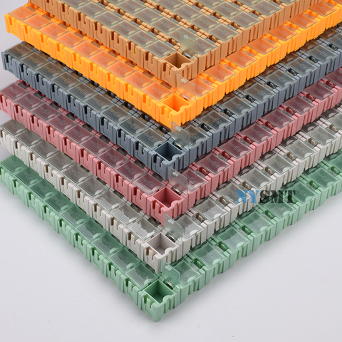 50 unids/lote SMT SMD IC contenedor caja componentes electrónicos diferentes colores hebilla de bloqueo automático Caja de Herramientas Mini caja de almacenamiento ► Foto 1/6