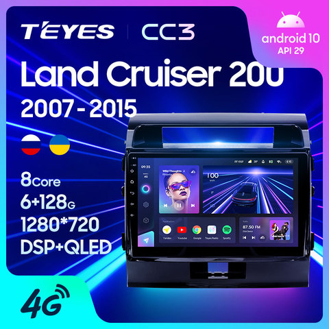 TEYES CC3-reproductor Multimedia de vídeo y Radio para coche, navegador estéreo, GPS, No 2din, 2 din, DVD, para Toyota Land Cruiser 11 200 2013-2022 ► Foto 1/6