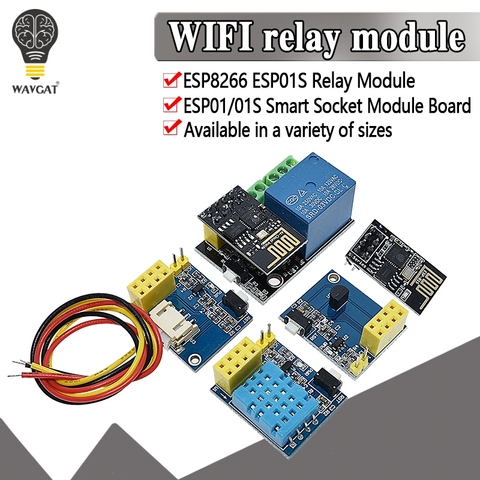 WAVGAT ESP8266 ESP-01S 5 V WiFi módulo de relé DS18B20 DHT11 las cosas de casa inteligente interruptor de Control remoto para Arduino teléfono APP ► Foto 1/6