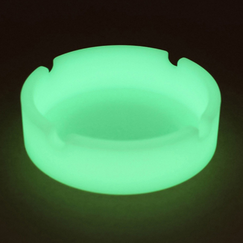 Cenicero Circular de Gel de silicona luminoso, nuevo estuche fluorescente para cigarrillos, creativo ► Foto 1/6