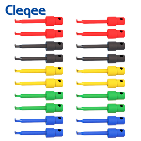 Cleqee P5001 20 unids multímetro Alambre de plomo de gancho de prueba Clip capturadores de sonda de prueba SMT/SMD IC D20 Cable de soldadura ► Foto 1/6