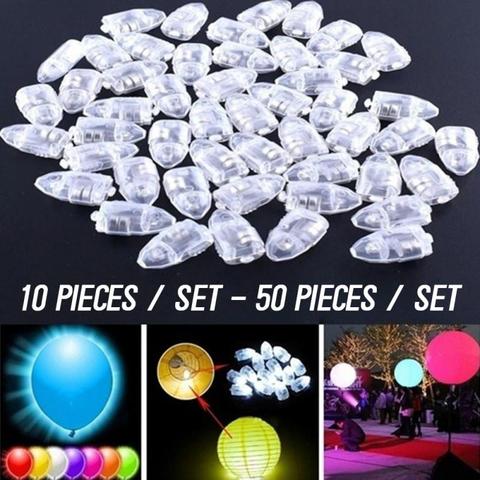 Mini lámpara LED de globos brillantes, linterna de papel de cumpleaños, decoración, 50 Uds. ► Foto 1/6