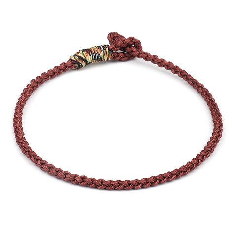 Pulseras hechas a mano de cinco colores, amuleto budista tibetano, amuleto de la suerte, hilo tibetano, pulseras para mujer y hombre, pulsera de cuerda con nudo de Buda ► Foto 1/6