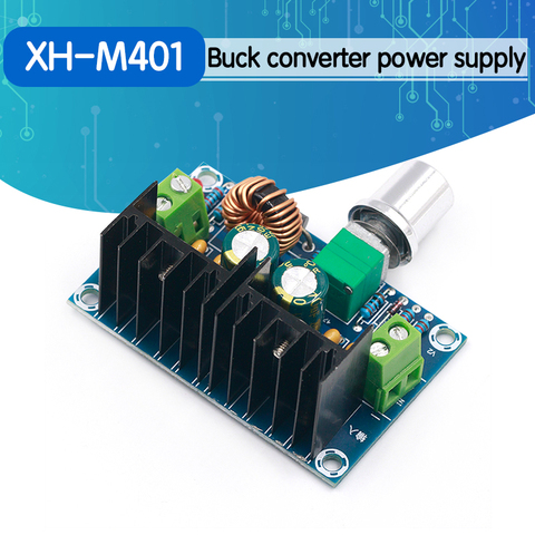 XH-M401 DC-DC convertidor Buck de reducción de módulo de fuente de alimentación XL4016E1 PWM ajustable 4-40V a 1,25-36V paso Junta 8A 200W ► Foto 1/6