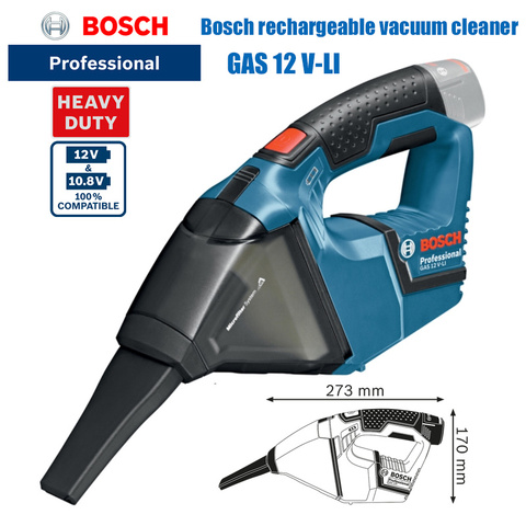 Bosch-aspiradora de mano industrial para el hogar, pequeña aspiradora inalámbrica recargable para coche, GAS12V-LI ► Foto 1/6