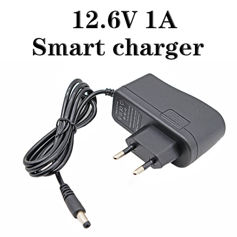 Cargador de batería de litio de 12,6 V 1A 3S 3,7 V CC: 5,5*2,1mm adaptador de corriente de 12V AC100-240V destornillador cargador de pared portátil ► Foto 1/6