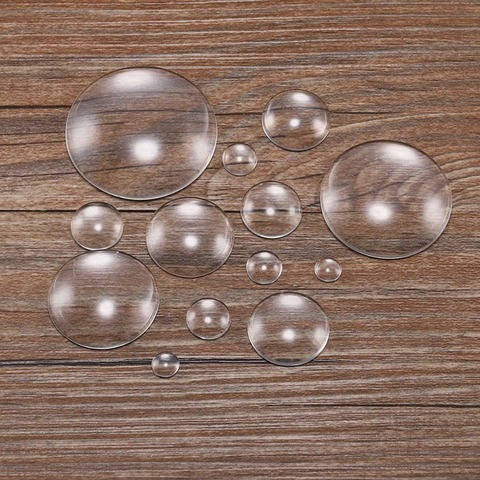 50 unids/bolsa 8 10 12 14 16 18 20 25 30mm ronda plana claro cabujón de cristal Cabochon transparente para la fabricación de la joyería Diy suministros ► Foto 1/6