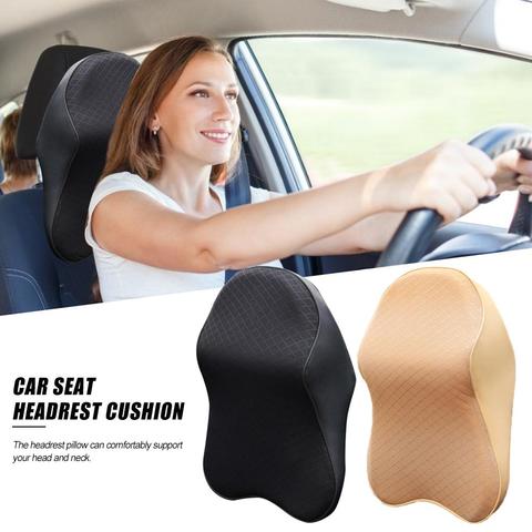 Almohada de espuma viscoelástica para cuello de coche, asiento cómodo para reposacabezas de asiento de coche, almohadillas para aliviar el dolor de cuello ► Foto 1/6