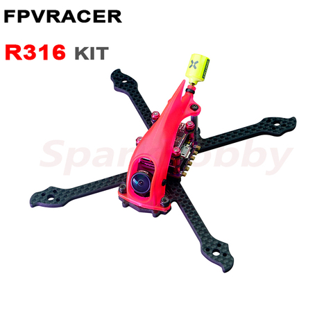 FPVRACER-KIT R316 para Dron cuadricóptero RC, base de rueda todo en uno, 3 pulgadas, 16x1, 6mm/20x20mm, FPV, Marco de fibra de carbono, 132mm ► Foto 1/6