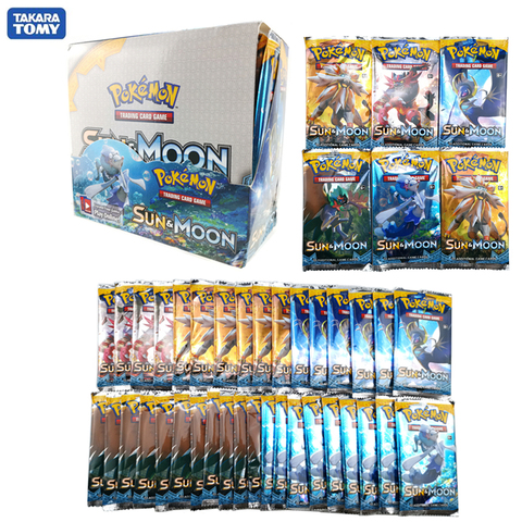 324 Uds tarjetas de Pokemon TCG: sol y luna edición 36 paquetes por caja tarjetas de juego de batalla classeur carta pokemon de peluche de juguete ► Foto 1/6