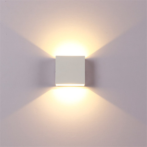 Lámpara LED de pared para sala de estar, candelabro de pared para pasillo, dormitorio, Color blanco/Negro, 6W ► Foto 1/4