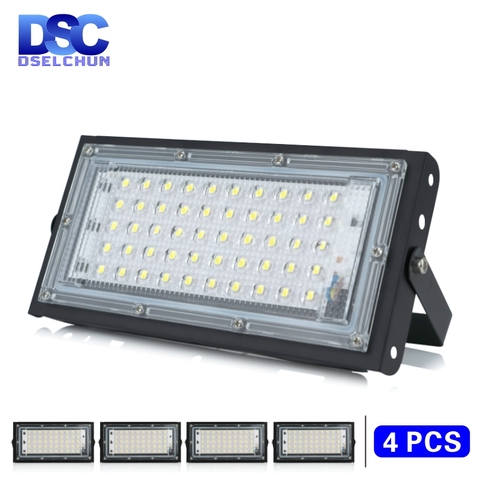 Foco reflector Led para exteriores, farola LED impermeable IP65, iluminación de paisaje, 50W, CA de 220V, 230V, 240V, lote de 4 unidades ► Foto 1/6