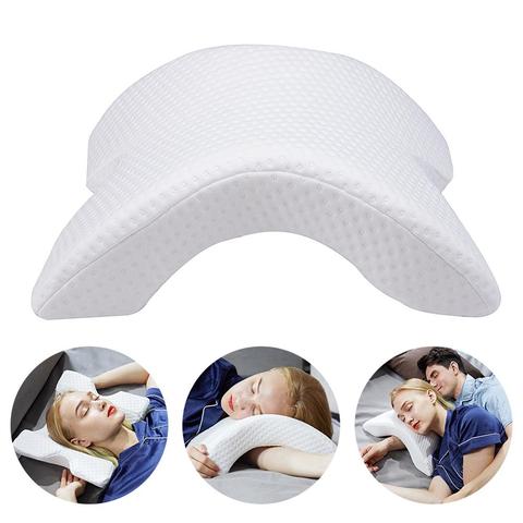 Almohada Cervical para dormir cuello de espuma viscoelástica curvada en forma de U con diseño hueco, reposabrazos, almohada de mano para dormir en pareja ► Foto 1/6