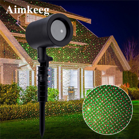 Aimkeeg-proyector láser de Navidad para exteriores, reflector de escenario de estrella del cielo impermeable, iluminación de paisaje, efecto de luz ► Foto 1/6