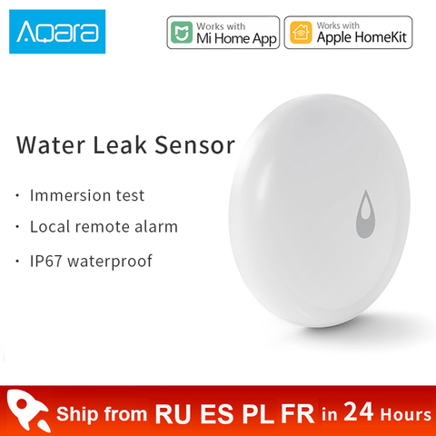 1-4 Uds Aqara IP67 la inmersión en agua de inundación de agua Detector de fugas para control remoto en casa de seguridad de alarma de cuarto de trabajo Homekit ► Foto 1/6