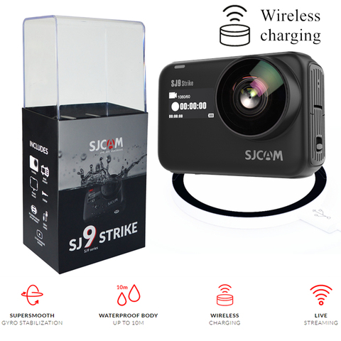 SJCAM-Cámara de acción remota SJ9 Strike 4K 60FPS WiFi, carga inalámbrica, transmisión en vivo ► Foto 1/6