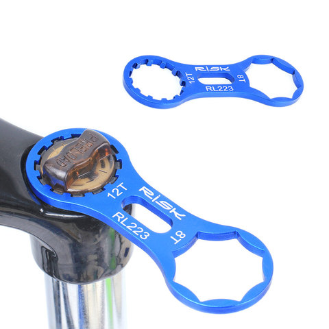 RISK-Herramienta de reparación de horquilla delantera de bicicleta, herramienta de aluminio para SR Suntour XCR/XCT/XCM/RST 8T 12T MTB ► Foto 1/6