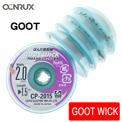 Original Goot Wick soldadura Wick accesorio trenzado de alambre de cobre Alambre de mecha desoldar de soldadura BGA removedor de CP1515 CP2015 CP2515 CP3515 ► Foto 1/5