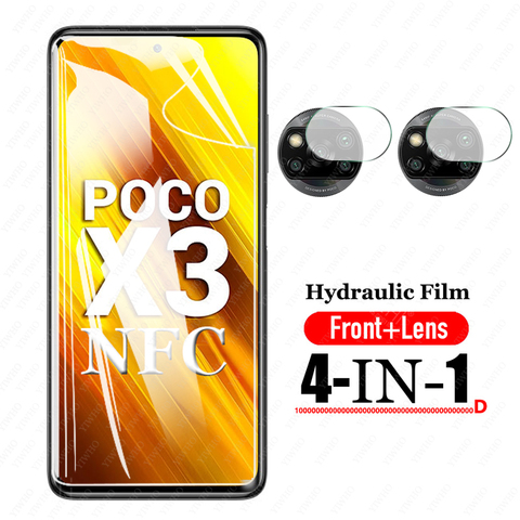 Poco X3-Película de hidrogel nfc para lente de cámara, cristal protector para Xiaomi Poco X3 x 3, Nfc, versión Global, película no de vidrio de 6,67 pulgadas ► Foto 1/6