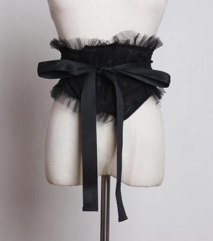 Fajas de encaje con lazo para mujer, corsés para vestido, cinturón ancho, decoración, R1780 ► Foto 1/4