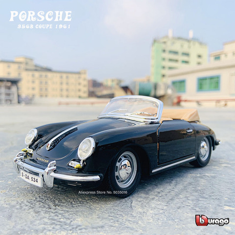 Bburago 1:24 Porsche 1961 coche de simulación de aleación de metal modelo adornos para manualidades colección juguete herramientas regalo ► Foto 1/6