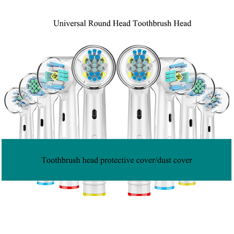 Funda protectora transparente para cabezal de cepillo de dientes eléctrico, cubierta Universal para brocha para polvos de baño, 1 unidad ► Foto 1/5