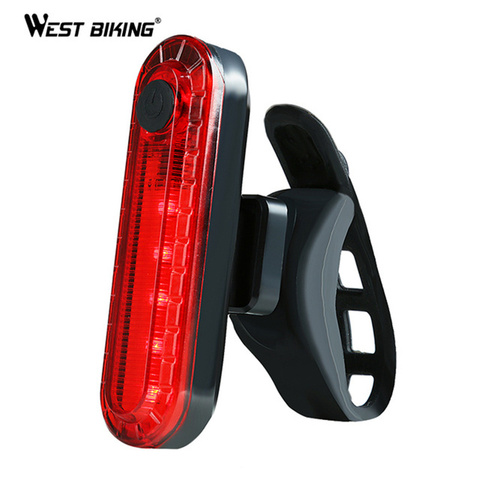 WEST BIKING-luz trasera de bicicleta recargable por USB, linterna de advertencia de seguridad para ciclismo de montaña ► Foto 1/6