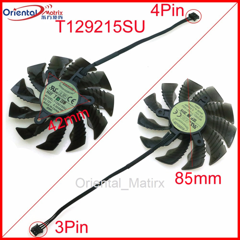 Ventilador VGA envío gratis T129215SU 12 V 0.50A 42*42*42mm 86mm para tarjeta gráfica gigabite VGA refrigerador ventilador de refrigeración ► Foto 1/6