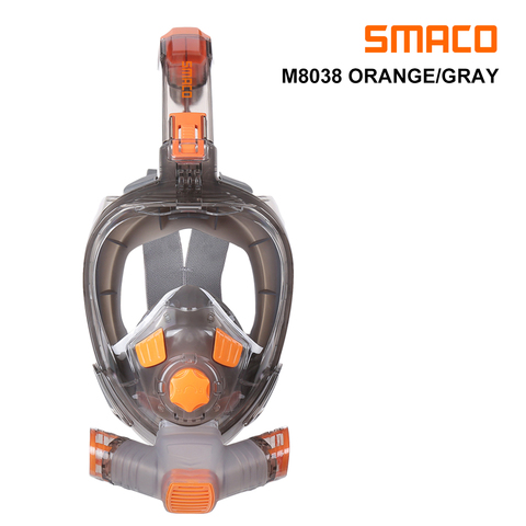 SMACO máscara de Snorkel de cara completa se utiliza con S400/S400 + MIni accesorio de Scuba independiente Syste180 grados ver seco Top Set Anti-niebla ► Foto 1/3