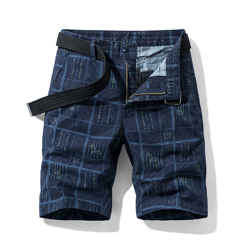 Pantalones cortos de playa a cuadros para hombre, Shorts informales de camuflaje, pantalones cortos militares, Bermudas, monos de carga, verano 2022 ► Foto 1/6