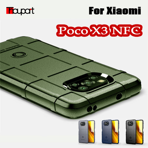 Funda de silicona con escudo resistente para Xiaomi Poco X3 NFC Versión global Funda militar de protección resistente para teléfono Poco X3 Funda a prueba de golpes ► Foto 1/6