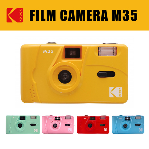 Kodak-cámara no desechable M35, máquina de película retro con flash para  estudiantes, 135