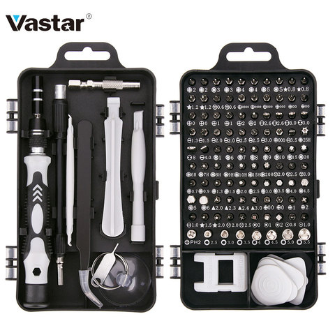 Vastar 115 en 1 Juego de destornilladores Mini destornillador Torx de precisión para Iphone Huawei Ipad ordenador móvil herramientas manuales de reparación ► Foto 1/6