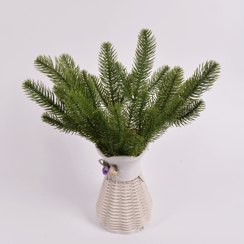 10 unids/lote Artificial de las agujas de pino Plantas Artificiales árbol de Navidad decoración casa decoración boda Artificial Plantas ► Foto 1/6