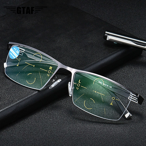 Gafas de lectura graduales bifocales, lentes de lectura bifocales de Visión ajustable a la moda, multifocales, con UV400 ► Foto 1/6