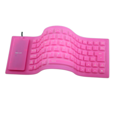 Teclado de silicona suave y silencioso para juegos, miniteclado portátil con cable, 85 teclas, plegable, a prueba de agua, para ordenador ► Foto 1/6