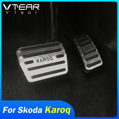 Vtear para Skoda Karoq coche de combustible de gas pie cubierta de pedales de freno pedal de apoyo almohadillas de estilo y accesorios de decoración del automóvil 2022 ► Foto 1/6