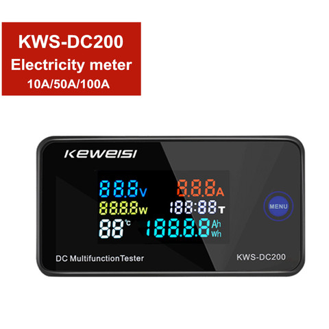 Voltímetro Digital KWS-DC200 amperímetro medidor de energía KWS, vatímetro de CA, medidor de electricidad con función de reinicio DC 0-200V 0-100A ► Foto 1/6