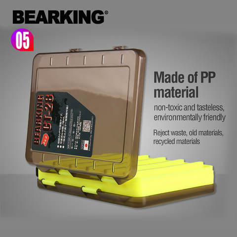 BEARKING-señuelo de pesca profesional, caja con compartimentos, doble cara, anzuelos, aparejos ► Foto 1/6