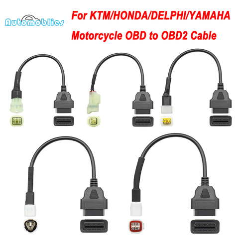 Conector OBD2 para motocicleta, cable de extensión, para Ducati, YAMAHA, 3 pines, HONDA, 4 pines, KTM, 6 pines ► Foto 1/6