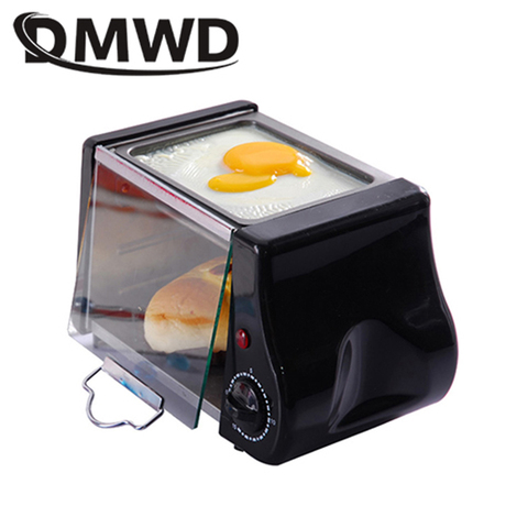 DMWD Mini horno eléctrico Grill para asar tostadora pastel hornear Pan de carne huevos fritos tortilla sartén temporizador desayuno fabricante ► Foto 1/6