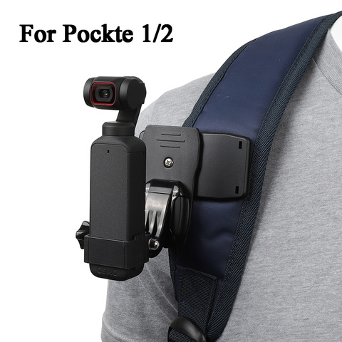 Clip de mochila para DJI OSMO Pocket 2, accesorios de cámara, soporte de pecho de expansión con adaptador, carcasa de marco, soporte de montaje ► Foto 1/6