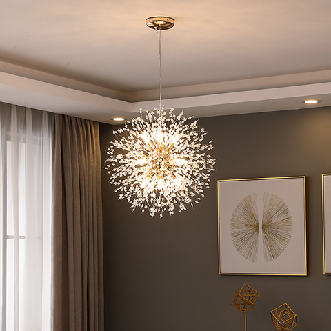 Lámpara colgante moderna de cristal 2022 con diseño de diente de león para sala de estar comedor decoración del hogar WF-P12 ► Foto 1/5